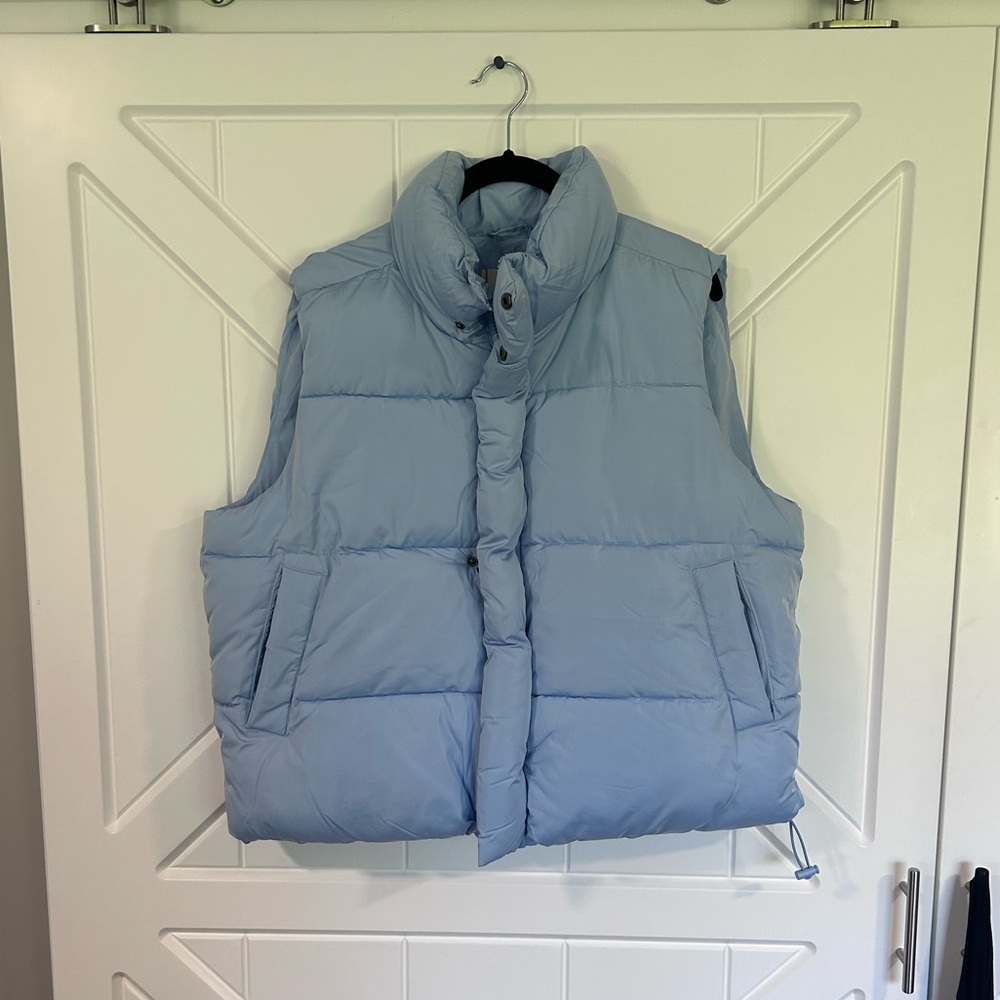 Urban outfitters blue puffer vest